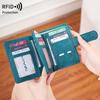 Anti-theft Brush Women's Short Wallet Korean Version Three-fold Portable Clutch Bag Simple Solid Color Wallet