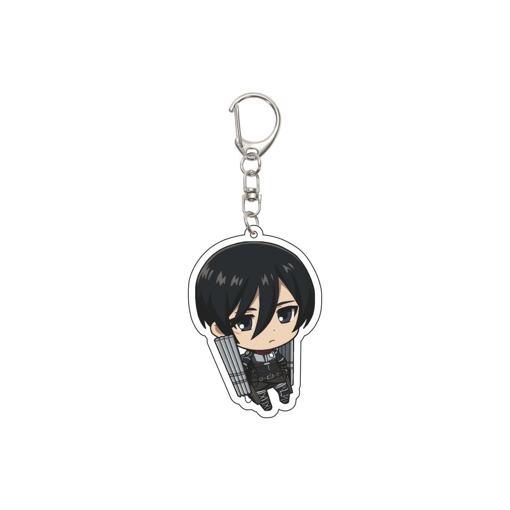 55MM Anime Attack on Titan Keychain Eren Jaeger/Mikasa Ackerman/Armin Arlert Key Chain Acrylic Model Plate Christmas Gifts