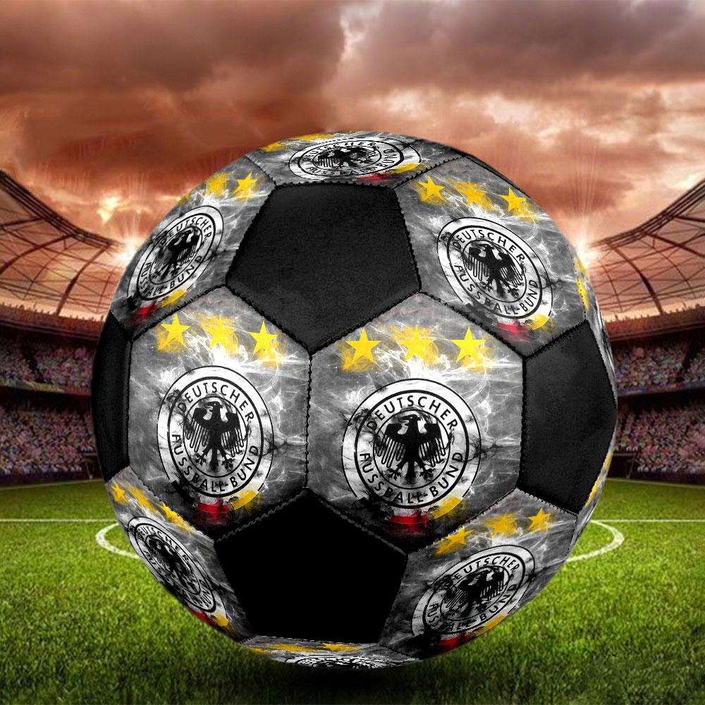Germany national football logo Size 5 Soccer Ball, Machine-Stitched PVC, Durable & High Bounce, All Ages Fit, fan merchandise, matches & outdoor use.