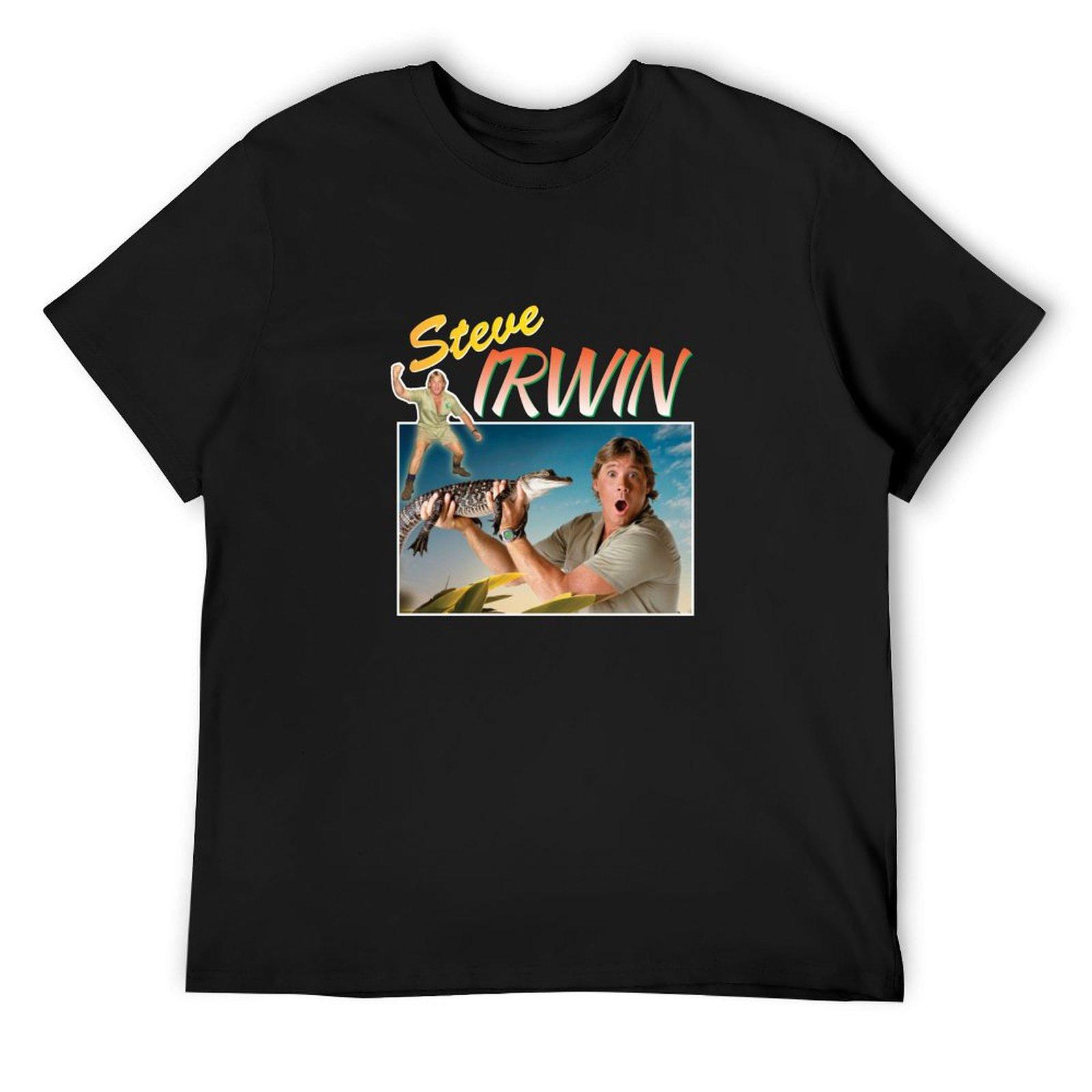 

Steve Irwin For Fans T-Shirt man clothes custom t shirt black t shirts for men 4XL