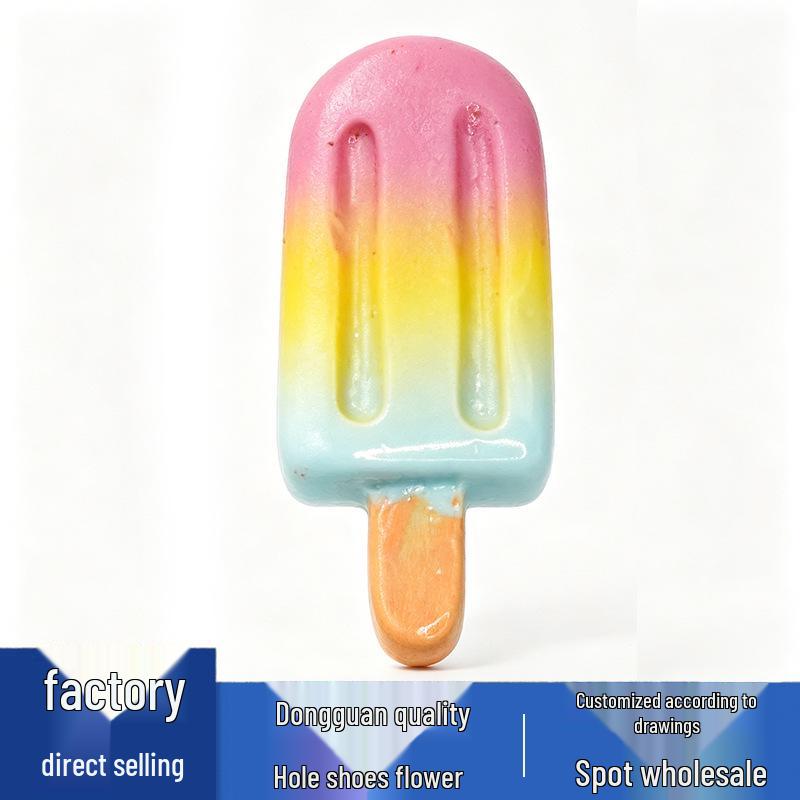 New Crocs Flower Accessories: Cute Cartoon Popsicle Shoe Charms & Buckles