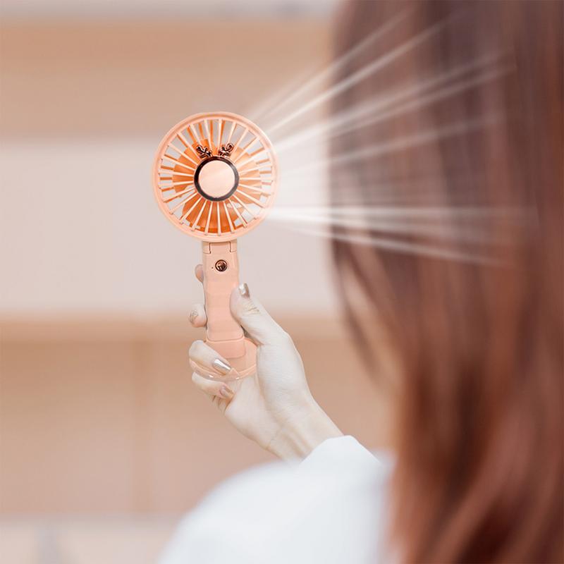 Desktop Small Fan 3 Adjustable Modes Quiet Portable USB Rechargeable Travel Fan Strong Cooling Wind Powerful Airflow Machine For