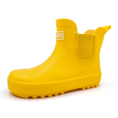 

Amozi Kids Rain Boots, Rain Shoes, Boys and Girls Rain Boots, Toddler and Baby, Short Boots, Side Gore, Waterproof, Reflective Chelsea Boots, Fully