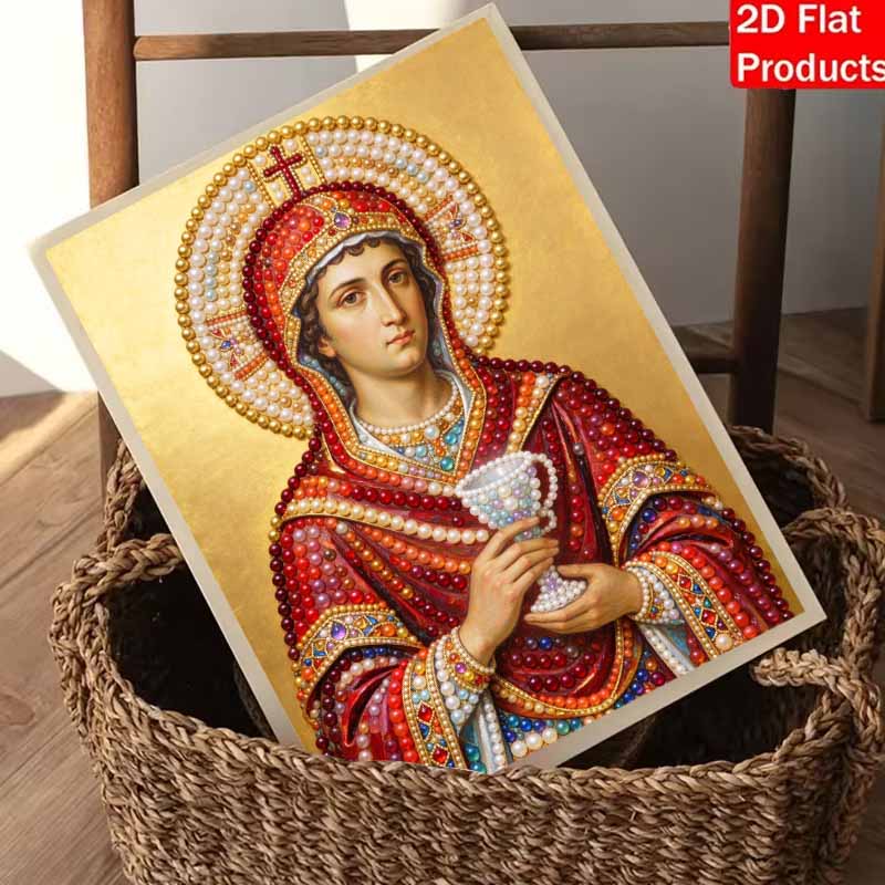 DIY 3D Pearl Diamond Painting Art Set Religious Saint Virgin Mary Home Decor Art Set Wall Art