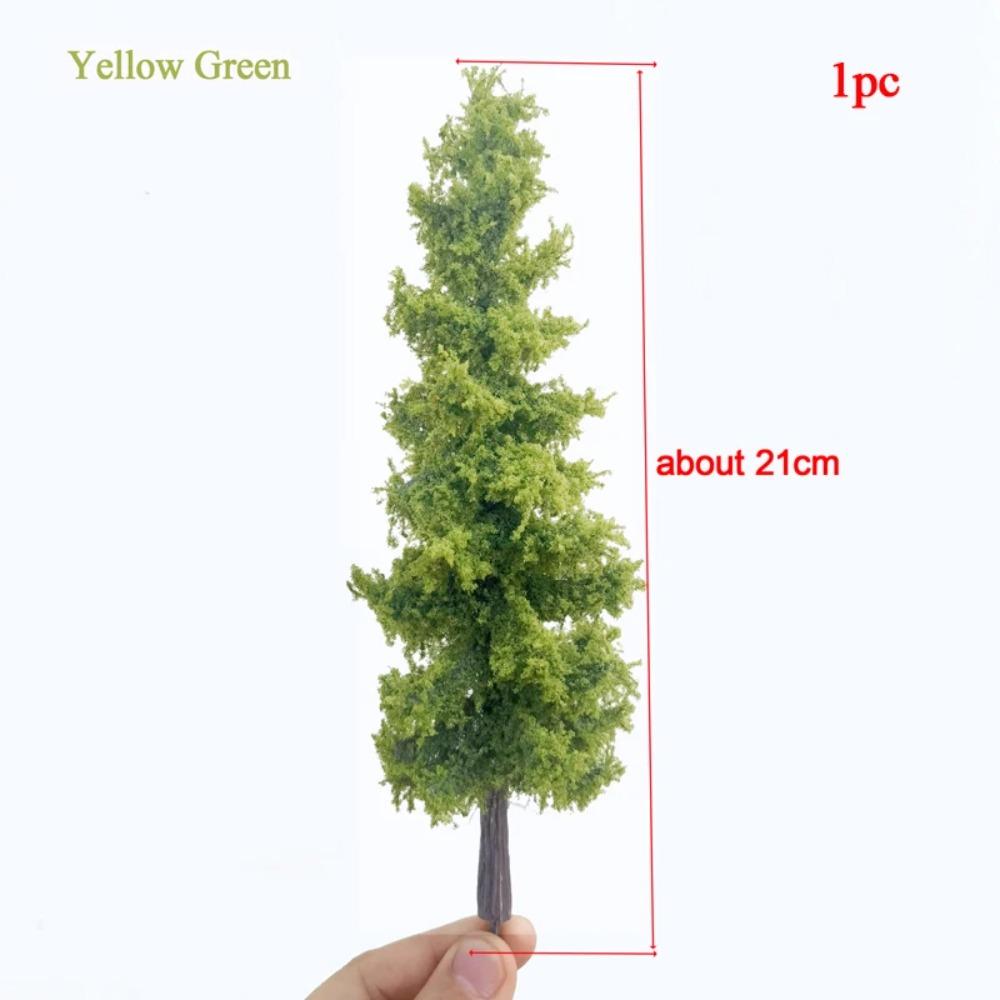 10-28cm Modelo de árvore de arame em miniatura boutique árvore verde para decoração de plataforma planta Modelo G/Ho/N escala trem ferrovia layout material