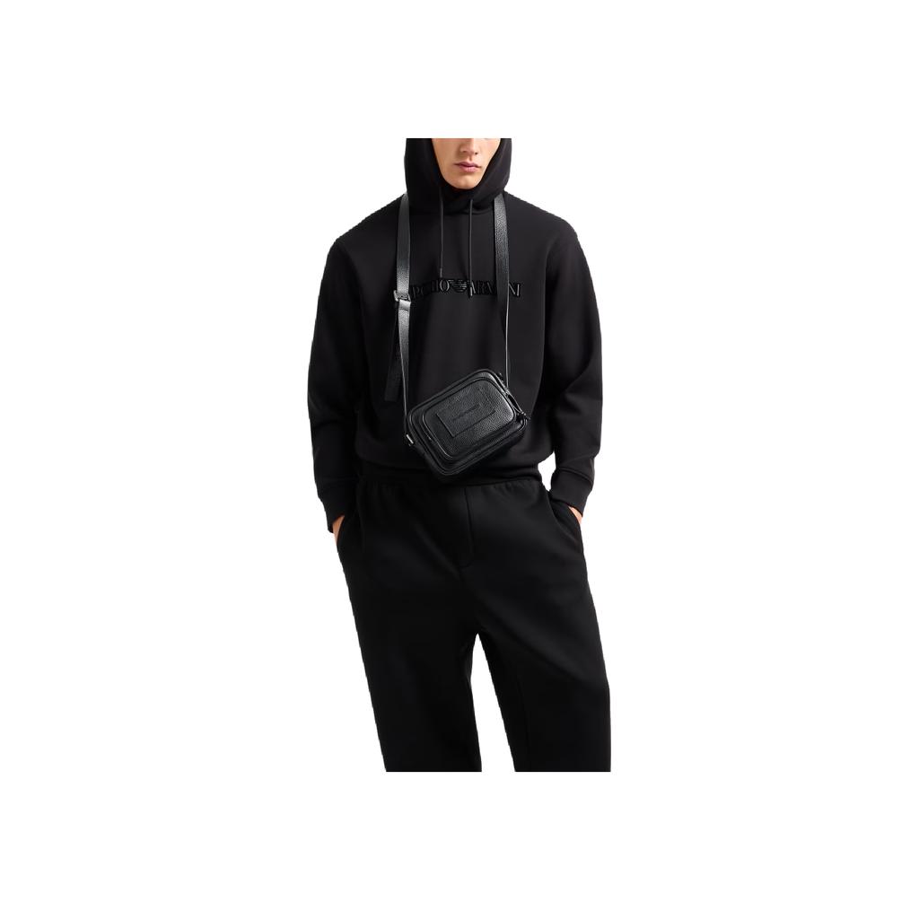 Emporio Armani Fw24 Solid Color Letter Logo Long Sleeve Sweatshirt Men Sweatshirt Black 6D1M94-1JHSZ-0035