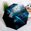 Jujutsu Curse Battle Umbrella Folding Umbrella, Automatic Umbrella 8-Frame for Travel, Camping Use Gift for Halloween Christmas