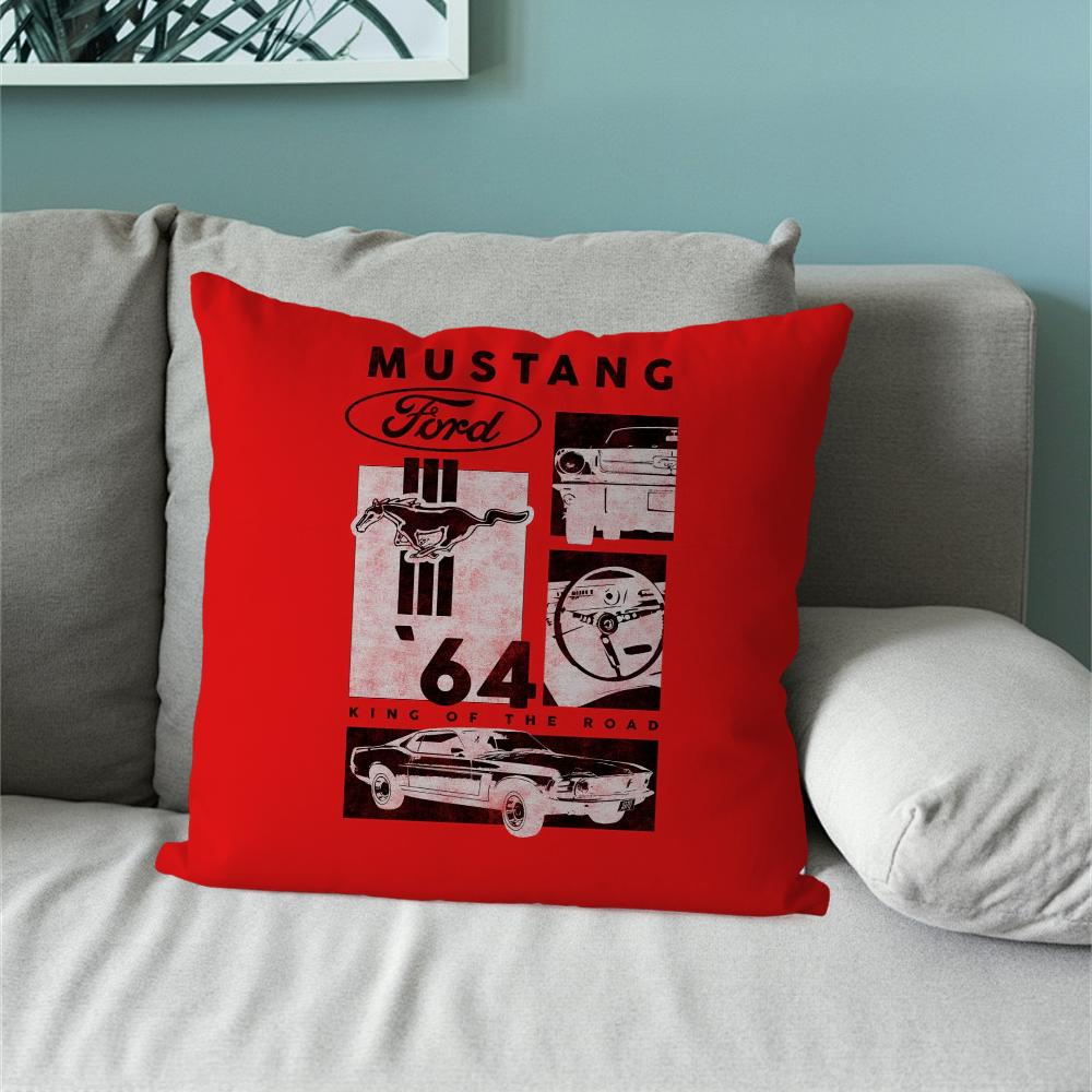 F-Fords Super Car Pillow Case For Sofa Bedside Table Bedroom Backrest Living Office Cushion Printed Square Multiple