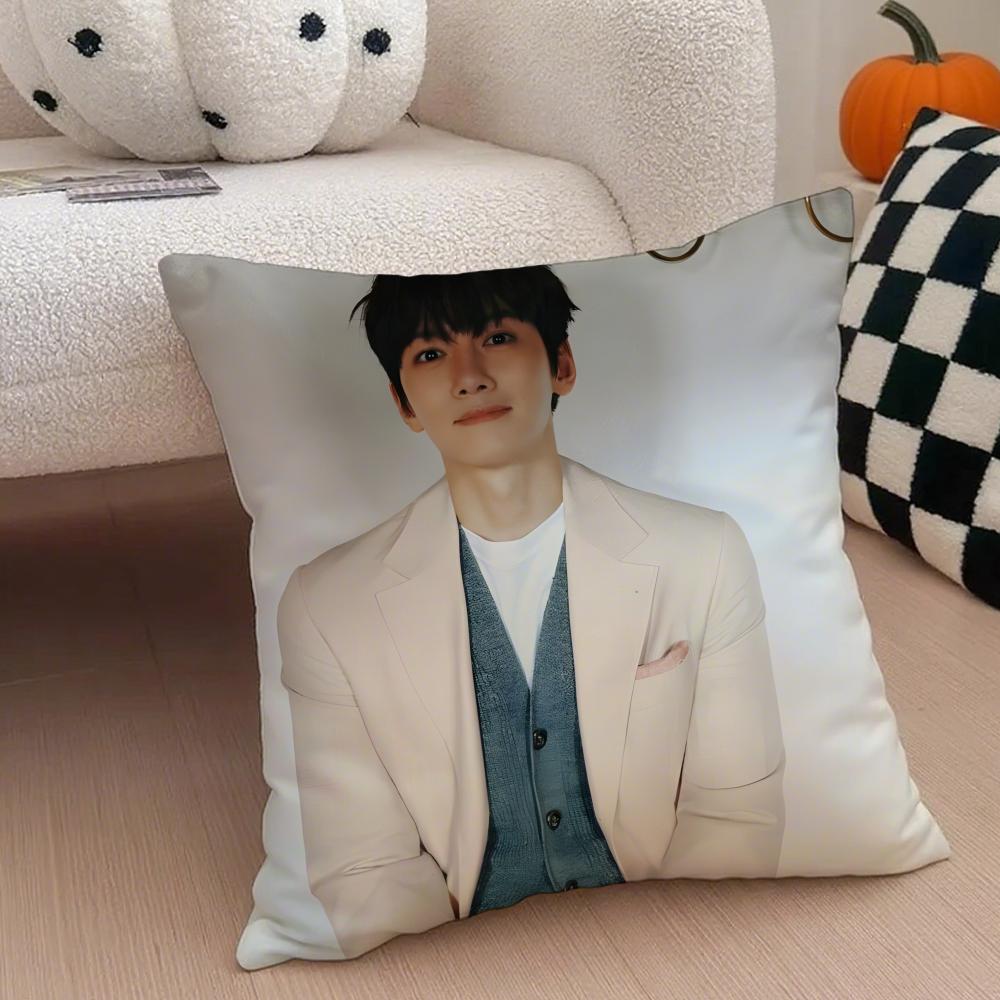 JJi Chang wook Cushion Cover Throw Pillow Cover Hidden Button Durable Polyester Chair Cushion
