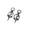Goth Punk Stainless Steel Triple Cone Spike Rivet Huggie Hoop Earrings for Men Women Dangle Earrings Fashion Streetwear Jewelry