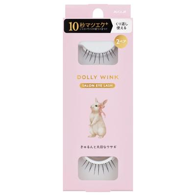 Dolly Wink Salon Eyelashes No. 18 Kawaii Round-Eyed Rabbit 2 Pairs