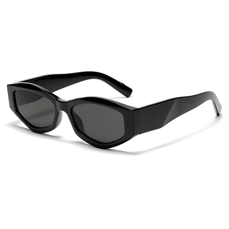 Glasses Men'S Polygonal Cat'S Eye Tortoiseshell Retro Sunglasses Women'S Trendy Cool Street
