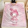 1PC My Melody Pink Print Flannel Blanket, High quality All Seasons, Home Decor, Warmth and Comfort, Perfect for Christmas Gifts