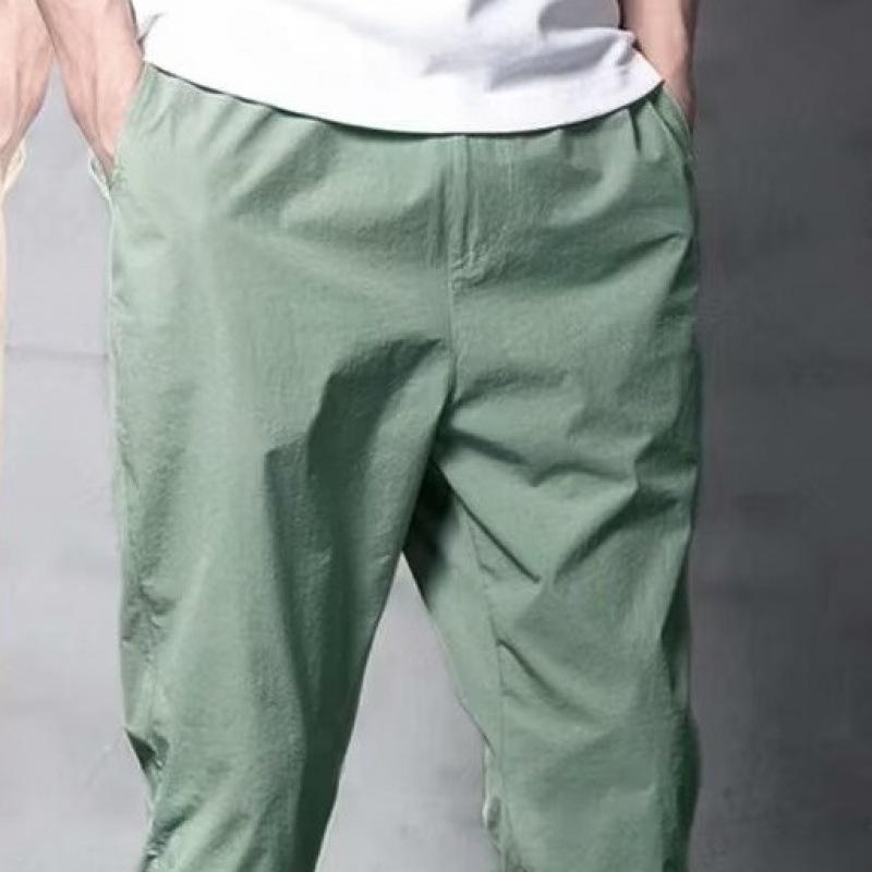 Pantaloni Harem Sportivi Casual da Uomo Stile Coreano 9 Punti 2024 - Tendenza Estiva, Sottili, Ampi, Taglie Forti