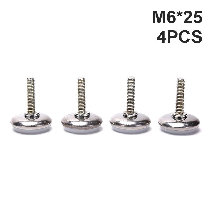 

4шт M6 M8 15/20/25 мм Регулируемые стальные ножки для мебели Противоскользящее основание стола