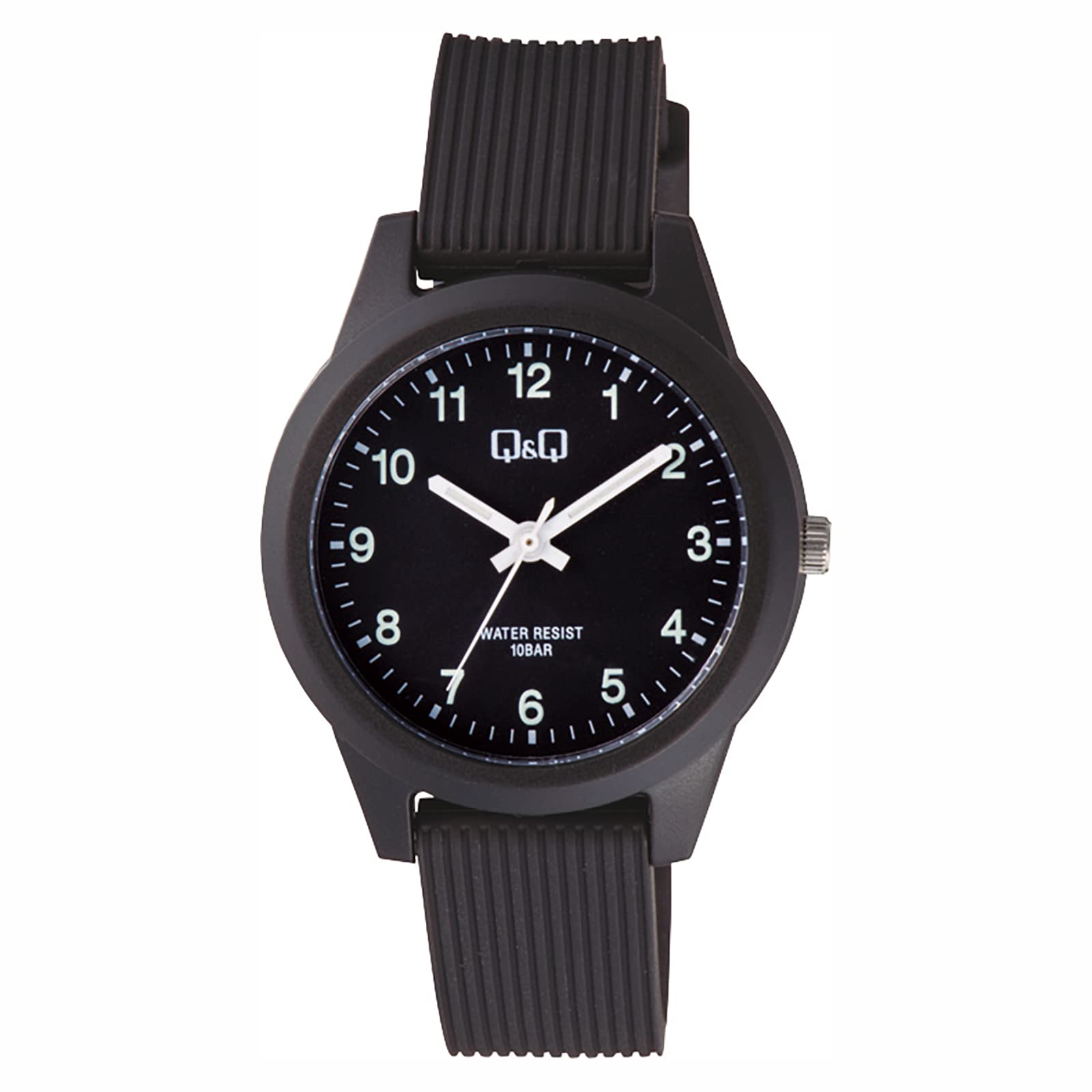 

Cue & Cue Women s Analog Color Watch, Water Resistant to 10 ATM, Urethane Strap, V01A-017VK, Black