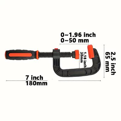 2pcs/set 7 Inch Woodworking Clamps with Strong Clamping Force, Reinforced Plastic Nylon Heavy-duty Spring Jaw Opening Clamps