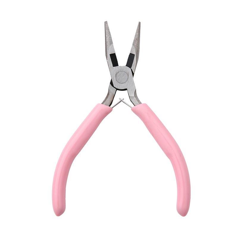 "Handmade Pink Needle-Nose Pliers: Multi-Function Jewelry Tool for Beading and Winding"