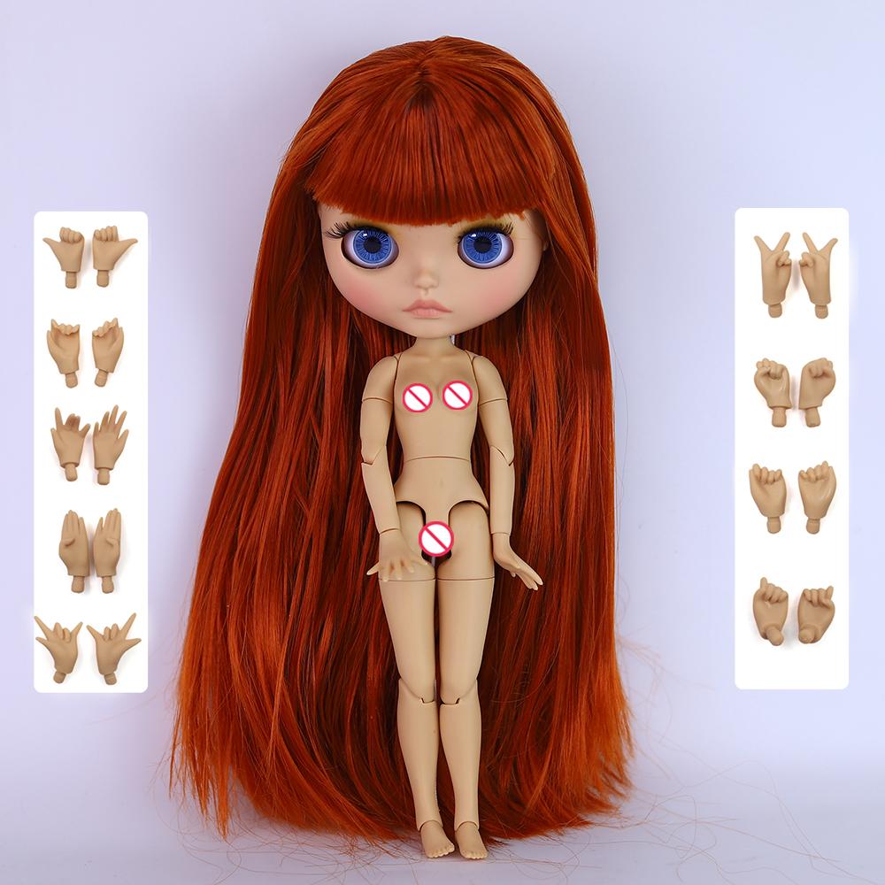 ICY DBS Blyth Doll 1/6 Joint 30cm Brown Skin Matte Face Toothed Mouth Girl Doll BJD Toy Gift