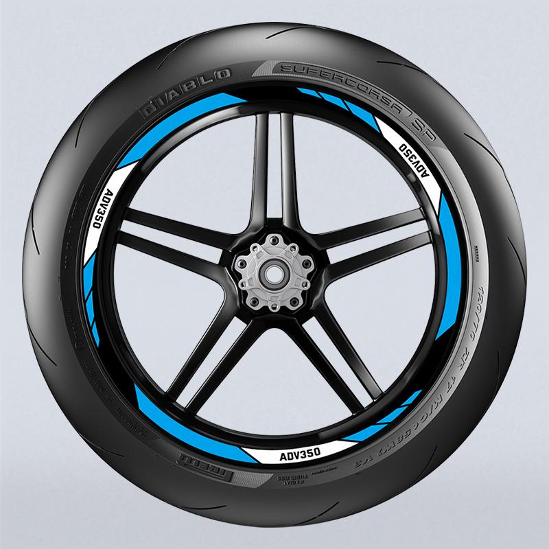 Used For HONDA ADV 350 2025 Motorcycle Wheel Rim Area Reflective Hub Protection Decorative Stickers Kits Can Choose Color