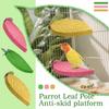Parrot Leaf Standing Rod, - , Suction Cup, Grinding Claws, Resin Perching Station Poles