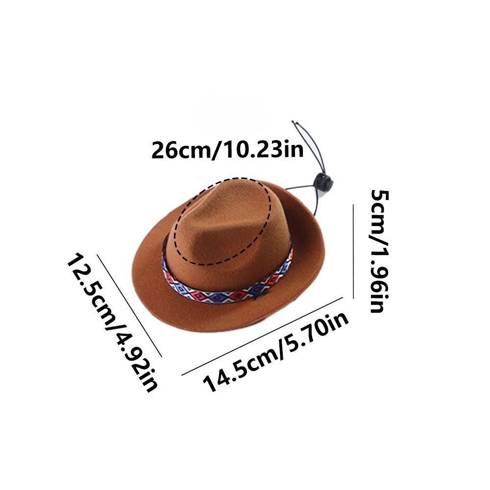 Pet Western Cowboy Hat Pet Sun Hat Big Edge Sunscreen Dog Hat Cat Top Hat Dress Up