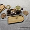 Japanese Wooden Breakfast Tray - Perfect for Tea, Bread, Milk, Desserts, and Snacks