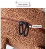Winter Jacquard Lambswool Mini Backpack - Double Shoulder Bag, Cute Velvet Style, Small School Bag