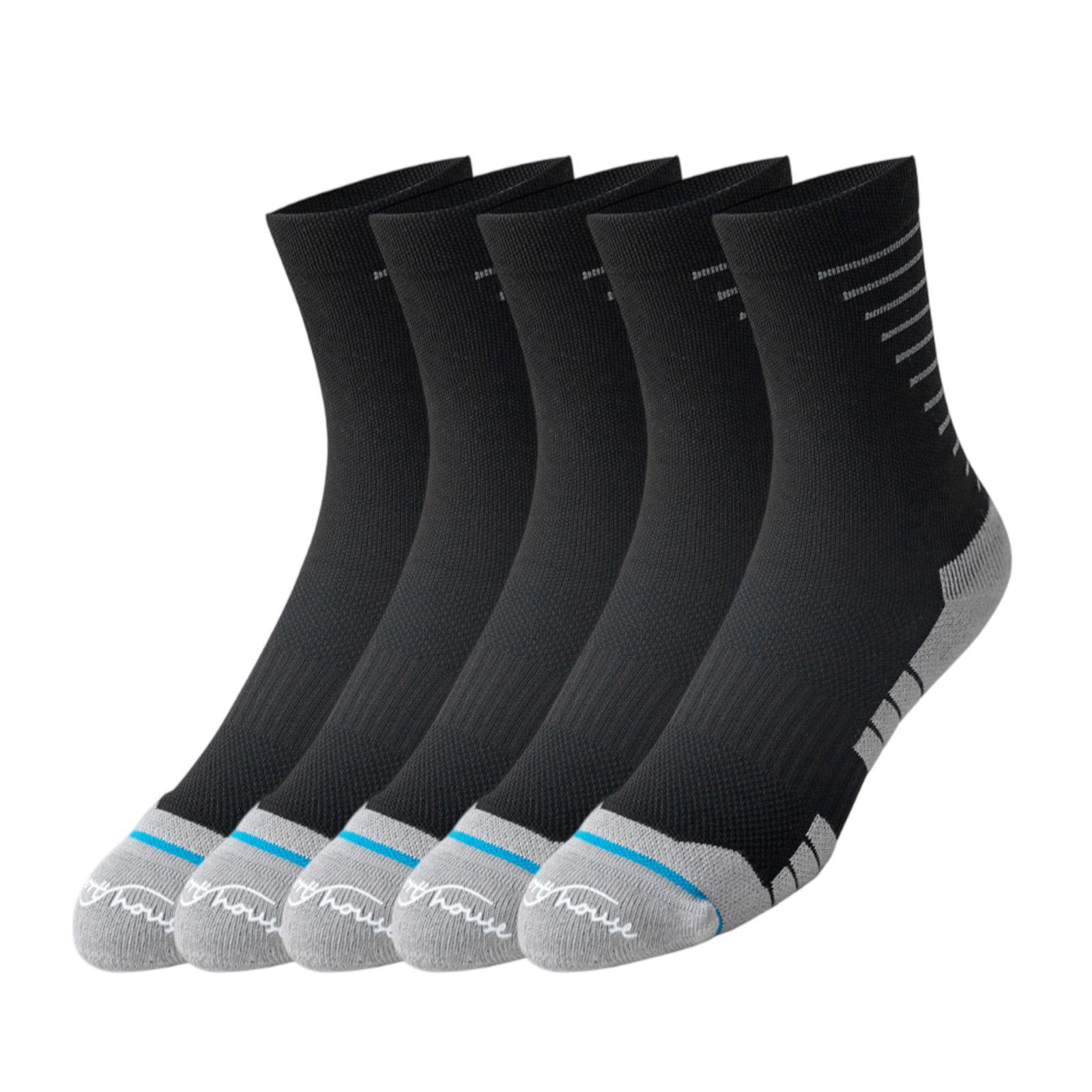 

Мужские эластичные, удобные, дышащие спортивные носки, набор из 5 пар One Size чёрный