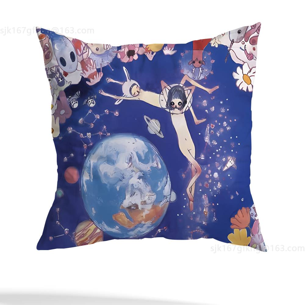 

Aya Takano Pillow Case Sofa Living Room Bedroom Headboard Backrest Cushion Square Cushion Nap Time 12x12Inch