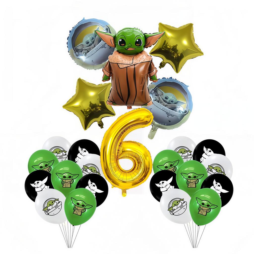 Star Waring Yoda Baby Theme Birthday Party Decoration Plate Napkin Cup Balloons Banner for Boys Favor Baby Shower Supplies Gifts