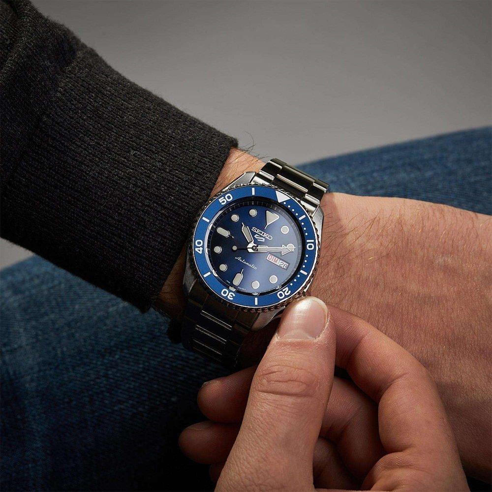 Seiko 5 Sports SRPD51K1 Mėlynas ciferblatas Automatinis vyriškas laikrodis
