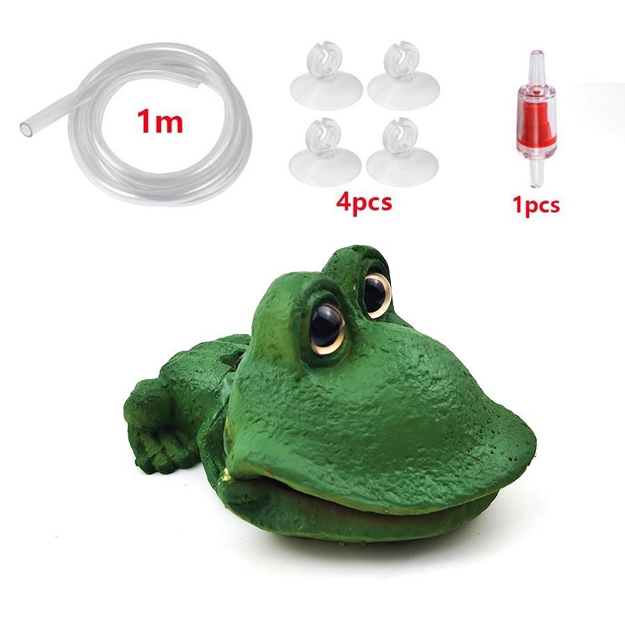 

Креативное украшение для аквариума Аэратор Модель лягушки Аэрационный камень Бесшумный комплект воздушных насосов Украшения для аквариума 1 Set