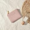 Retro Leather Short Wallet Large capacity Solid Color Zipper Purse Small Card Bag Gift