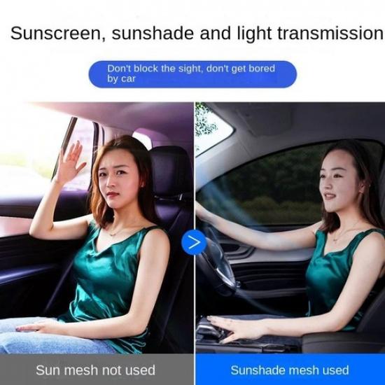 Universal Car Window Sun Shade Mesh UV Protector Net Blind Anti Mosquito