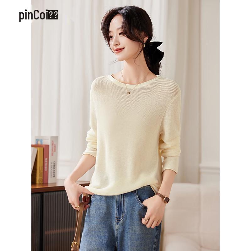 Women s Solid Color Pullover Knit Sweater M