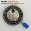 Japan Genuine NH35 NH35A Mechanical Movement Black-Gold Datewheel 3.0/.8 Crown Version 24 Jewels High Accuracy 4R35B Mod Parts