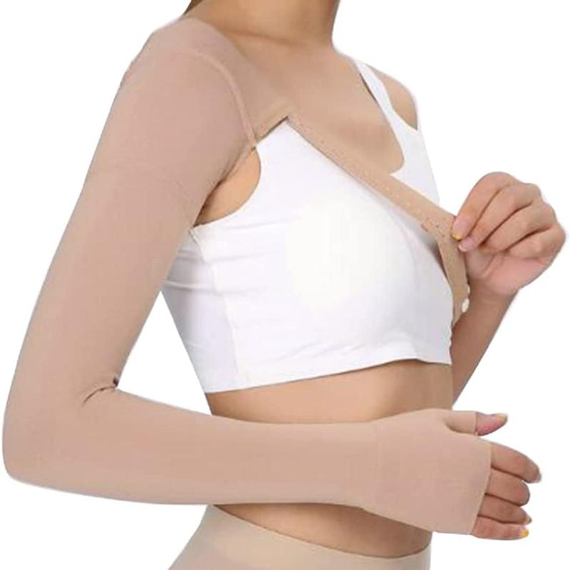 Post Mastectomy Compression Arm Sleeve Elastic Anti Swelling Elbow Palm Support Edema Swelling Lymphedema 30~40 mmHg Men Women 1