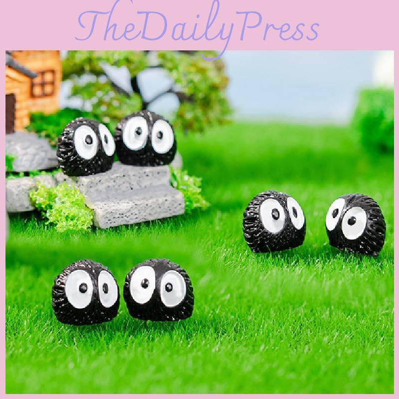 Mini Black Coal Dust Elf Resin Succulent Landscape Decoration Cartoon Style Diy Wholesale
