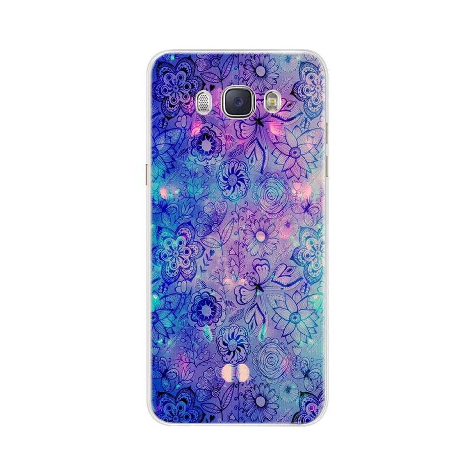 For Coque Samsung Galaxy J5 2016 Case Phone Back Cover Flower Silicone Case for Samsung J5 2016 J510 J510F Protector Cover Cases