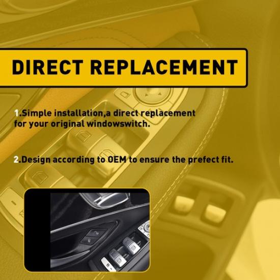 Front Left Master Power Window Switch For Mercedes C300 Benz Sedan GLC300 15-21