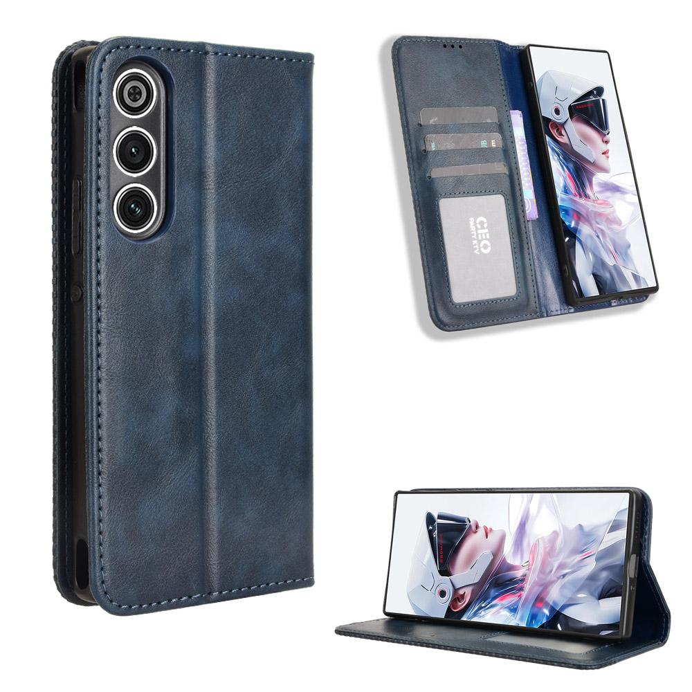 For ZTE Nubia RedMagic 10 Air 5G Leather Case Wallet Stand Retro Texture Phone Cover