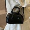 New product simple style niche solid color portable Boston bag commuting versatile casual texture messenger women's bag