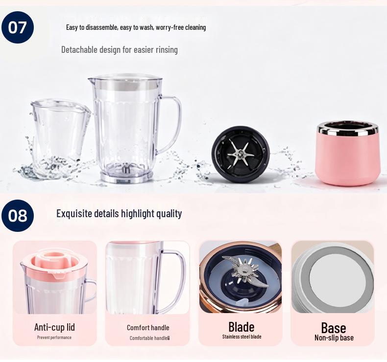 Storcător Blender Portabil Electric Multifuncțional pentru uz Casnic - 26 Modele