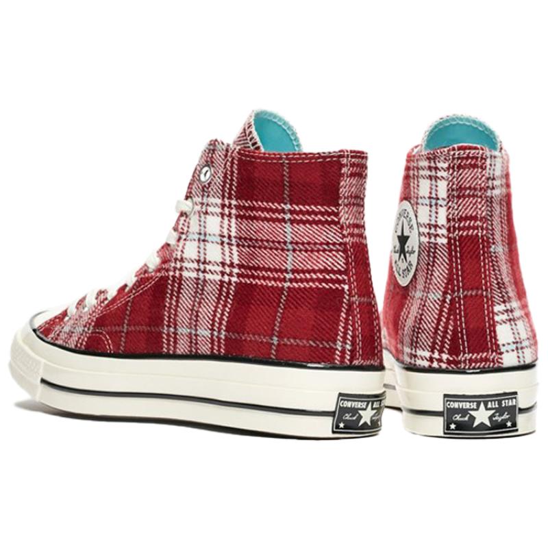 Converse Chuck Taylor All Star 70 Hi Plaid Pack Dark Burgundy