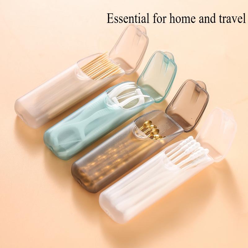 1PC Dental Floss Storage Box, Hard Plastic Toothpick, Cotton Swab Box Storage Box, Travel Portable Medicine Box.