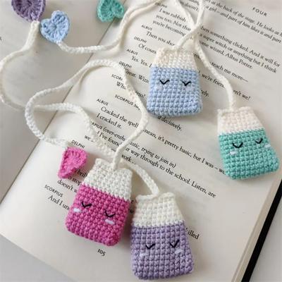 Crochet Cactus Bookmark Hand-crocheted Knitting Bookmark Office Decoration Vibrant Color Party Favors