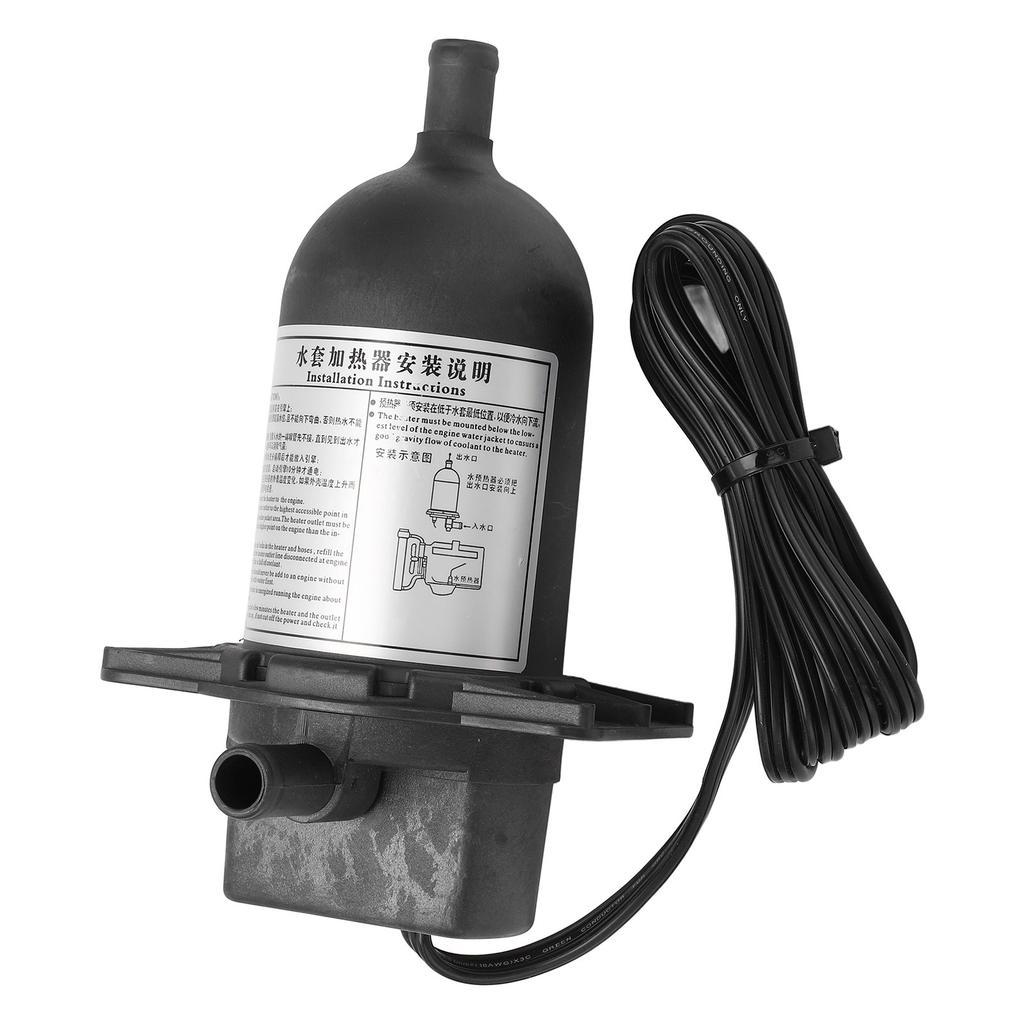 Engine Coolant Heater Electric Diesel Generator Kit 120V Self Circulating Start Preheater Power Heating 500W