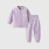 Baby Thermal Pajama Set: Two-Piece with Front Button and High-Waist Pants