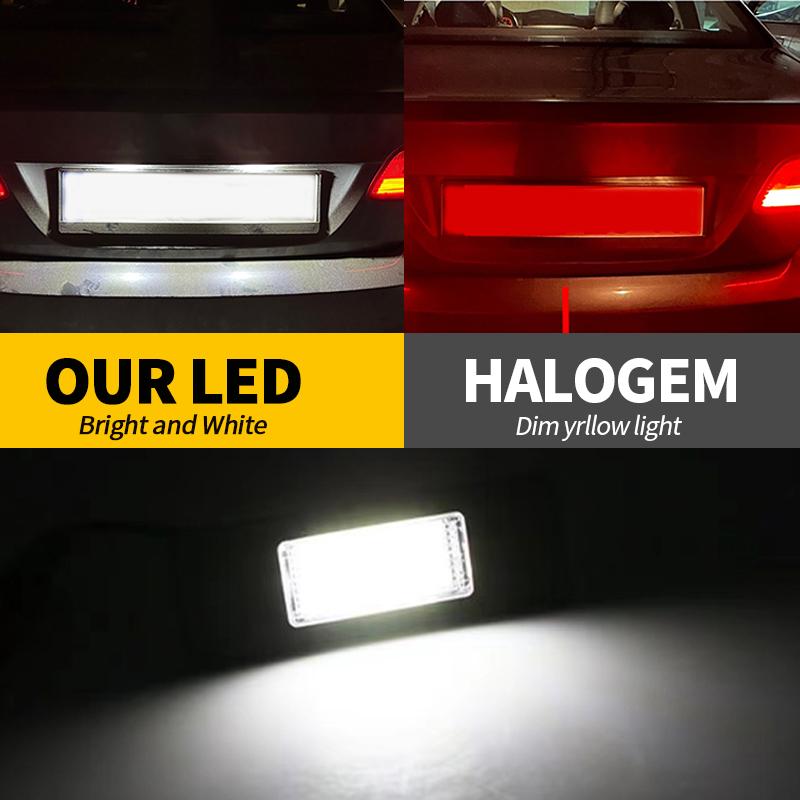 2PCS Bright White LED License Plate Light For Land Rover Discovery 3 4 Freelander 2/LR2 L359 Range Rover Sport L320 L319